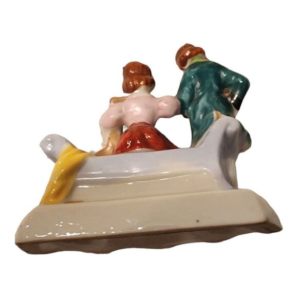 😄Pick 3:Made In Occupied Japan Colonial Man & Woman with Violin Porcelain 3.5" - Picture 3 of 4